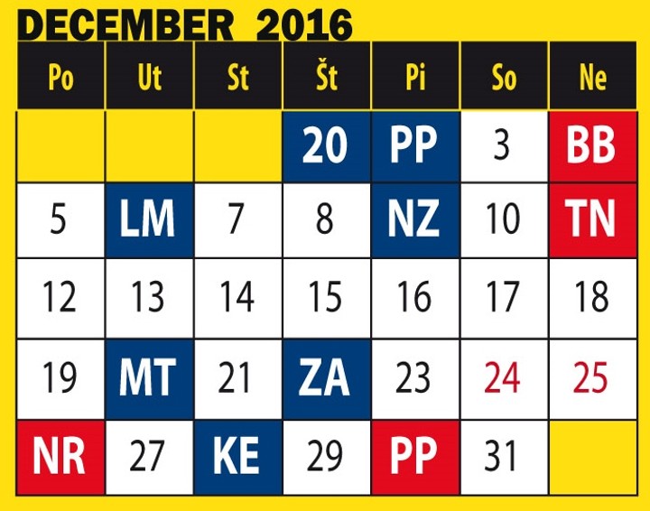Zápasy december
